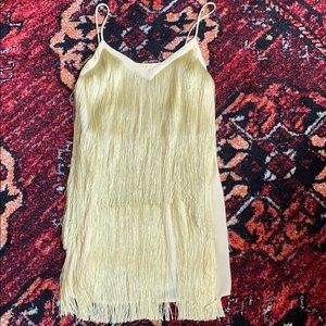 Pastel Yellow Fringe Dress